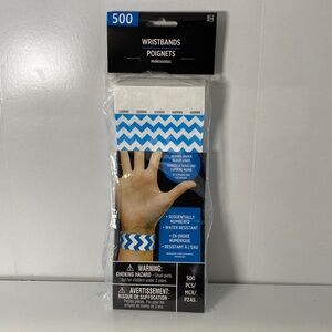 500 piece Blue waterproof Party wristbands